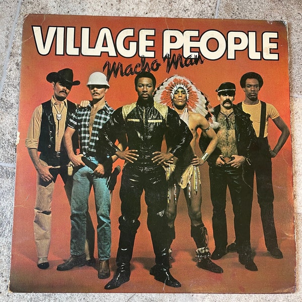 Vintage 1978 Village People Macho Man Vinyl Record Album, Village People Album, Village People Record, Macho Man, 1970's Village People