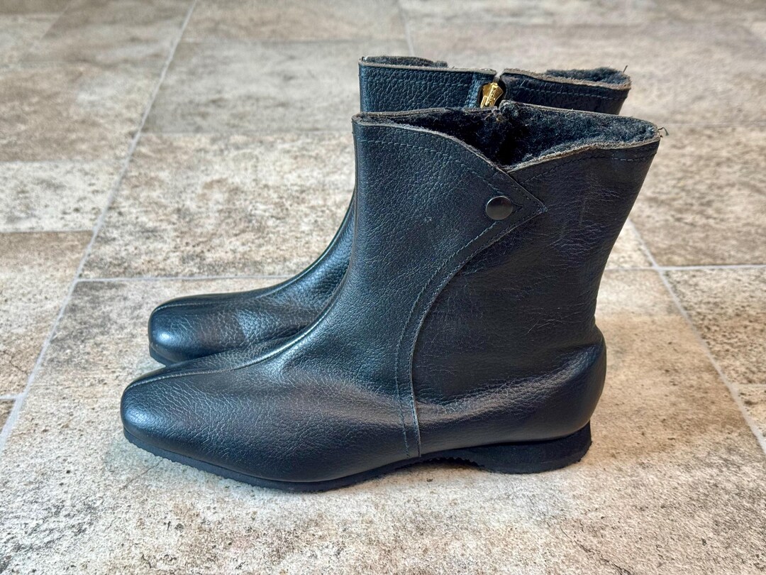 Vintage Dunhams Winter Leather Boots Women's Size 7 W, Vintage Black ...
