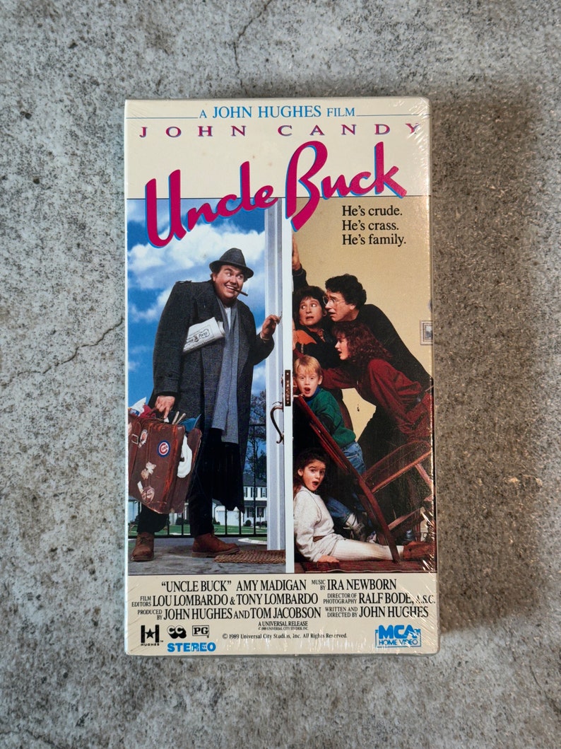 Sealed 1989 John Candy in Uncle Buck VHS Tape a John Hughes Film, Vintage Uncle Buck vhs, Uncle Buck vhs Movie, Uncle Buck John Candy vhs image 2