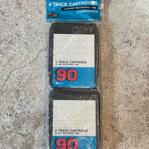 Vintage Kmart 8-Track Tapes – 90 Min Recording Time – Set of 2 (Unused)