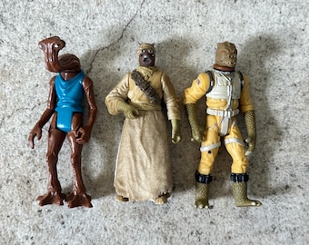 Star Wars Action Figure Lot Bossk Tusken Raider Greedo Vintage Style Kenner Hasbro Figures