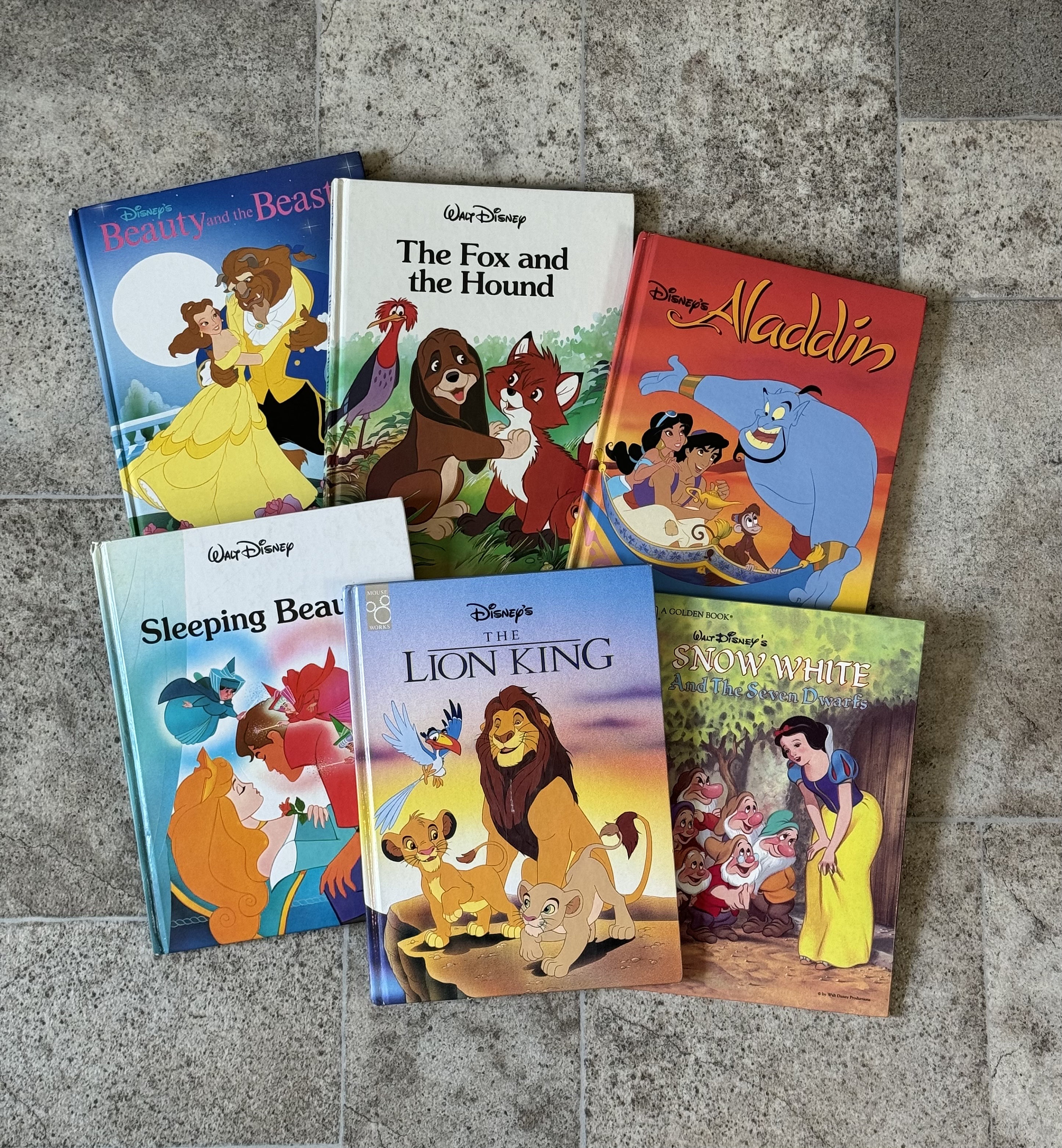 Set of 6 Vintage Walt Disney Children's Books – 1984–1994