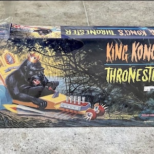 Vintage 1998 Polar Lights King Kongs Thronester All Plastic Assembly Model Kit #5016, Vintage King Kong Model Kit, Vintage King Kong Toy