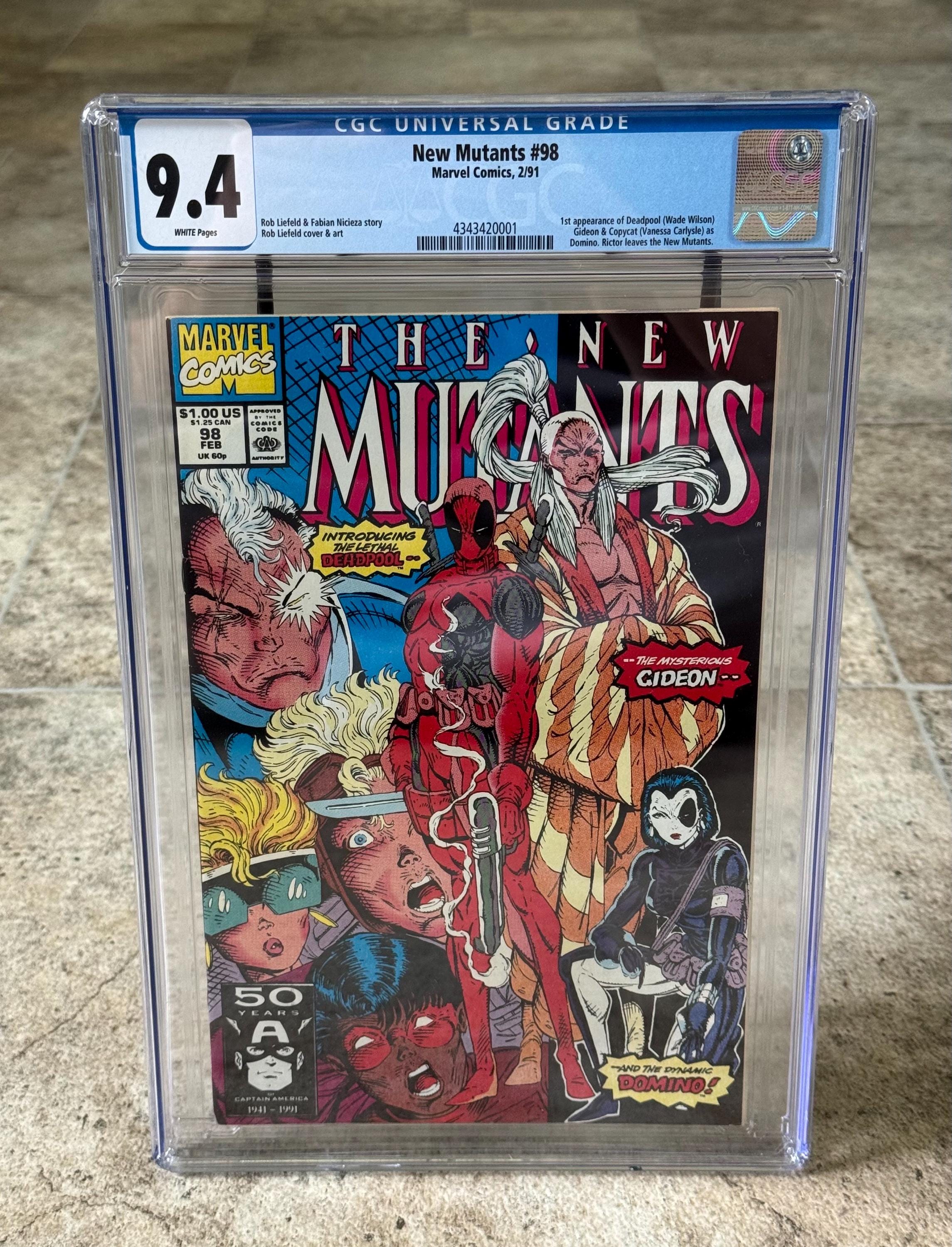 Vintage 1991 Marvel the New Mutants #98 CGC 9.4 White Pages