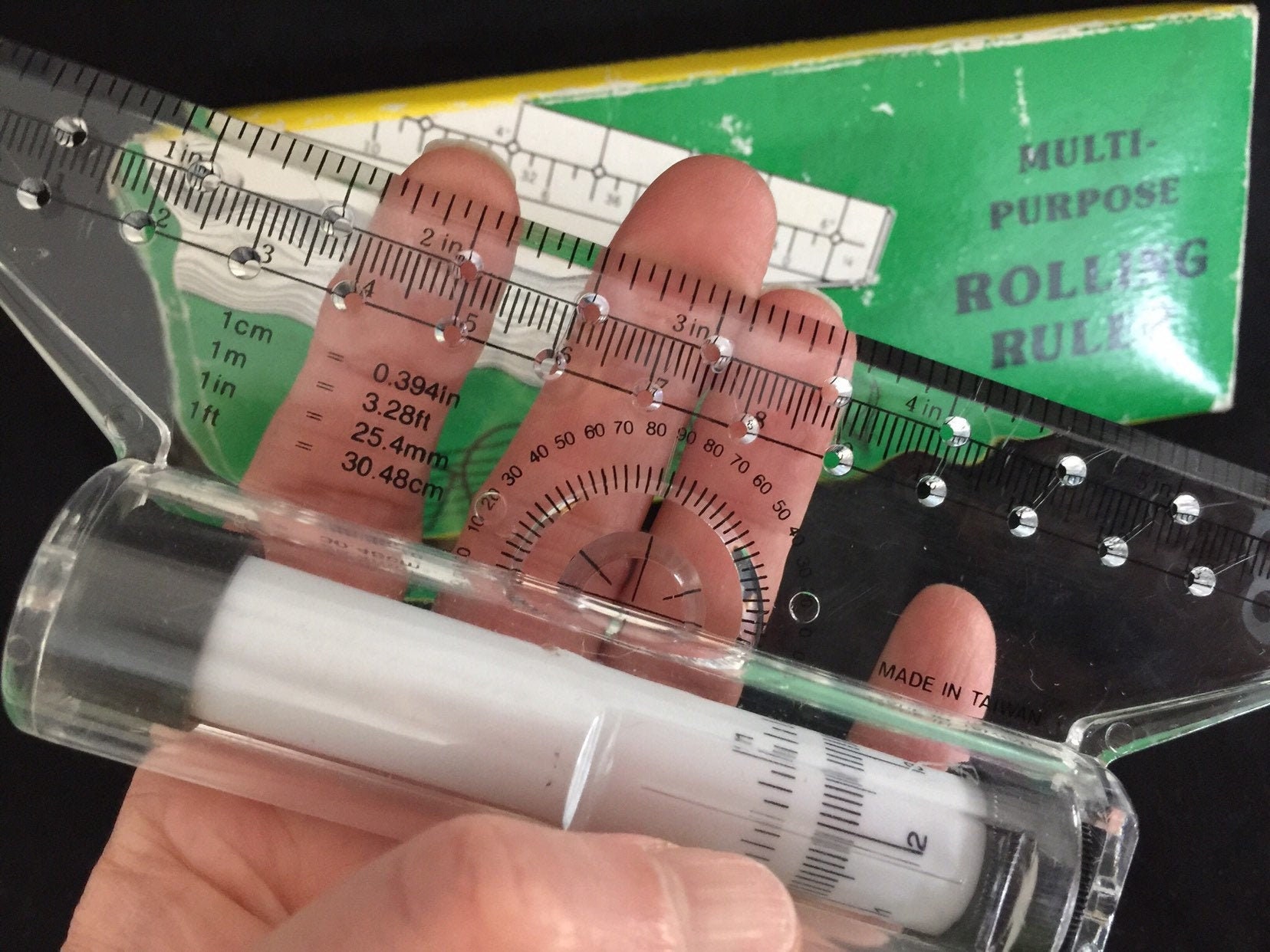 Rolling Ruler Old Rolling Ruler Multi Purpose Ruler Retro | Etsy