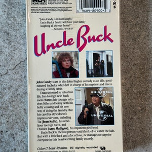 Sealed 1989 John Candy in Uncle Buck VHS Tape a John Hughes Film, Vintage Uncle Buck vhs, Uncle Buck vhs Movie, Uncle Buck John Candy vhs image 5