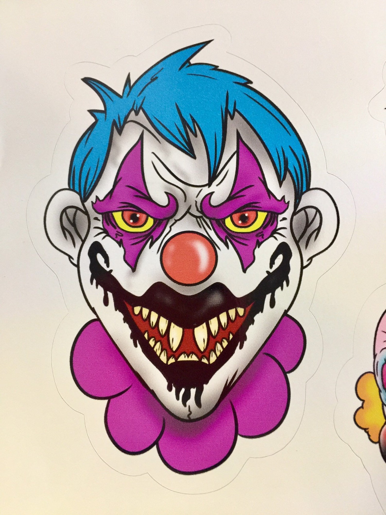 Killer Clown Evil Clowns Clown Stickers Creepy Stickers Etsy