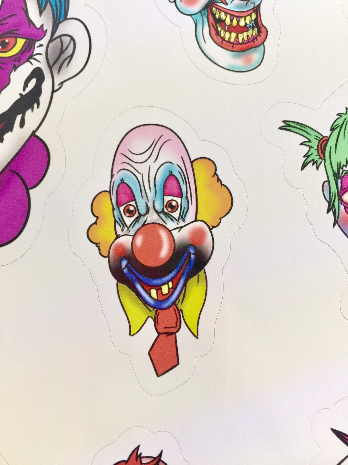 Killer Clown Evil Clowns Clown Stickers Creepy Stickers Etsy