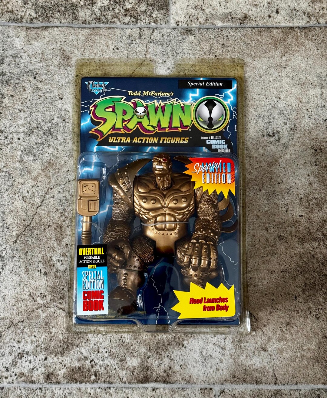 Vintage 1996 Todd Mcfarlane's Spawn Overkill Poseable Action Figure ...