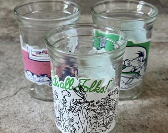 Vintage 1994 Welch’s Looney Tunes Collector Glasses Set of