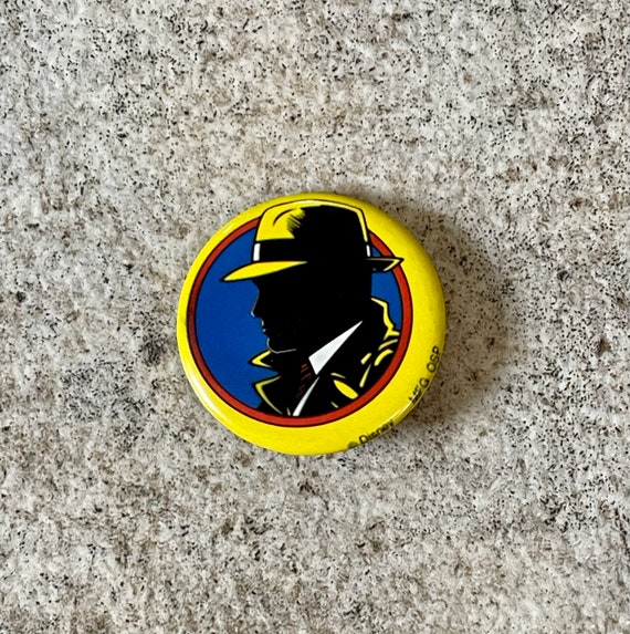 Vintage Dick Tracy Pinback Button, Vintage Dick Tracy Pinback, Vintage Dick Tracy, Vintage Dick Tracy Button, Dick Tracy, Dick Tracy Pin