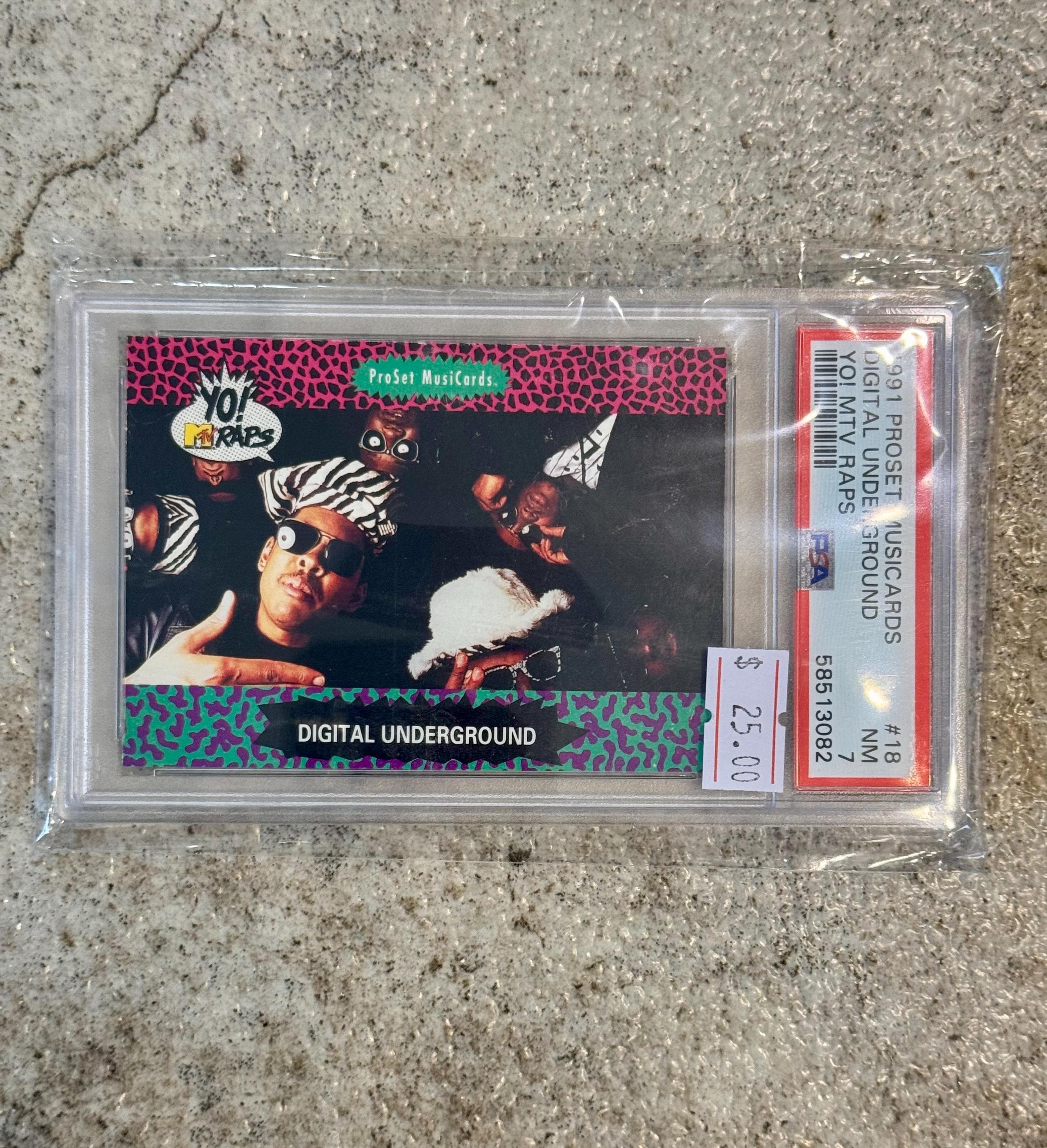 yo mtv raps cards graded 1991 Pro Set Yo MTV Raps NonSport #17 Digital Underground Official Music  Standard Sized Trading Card at Amazon's Entertainment Collectibles Store