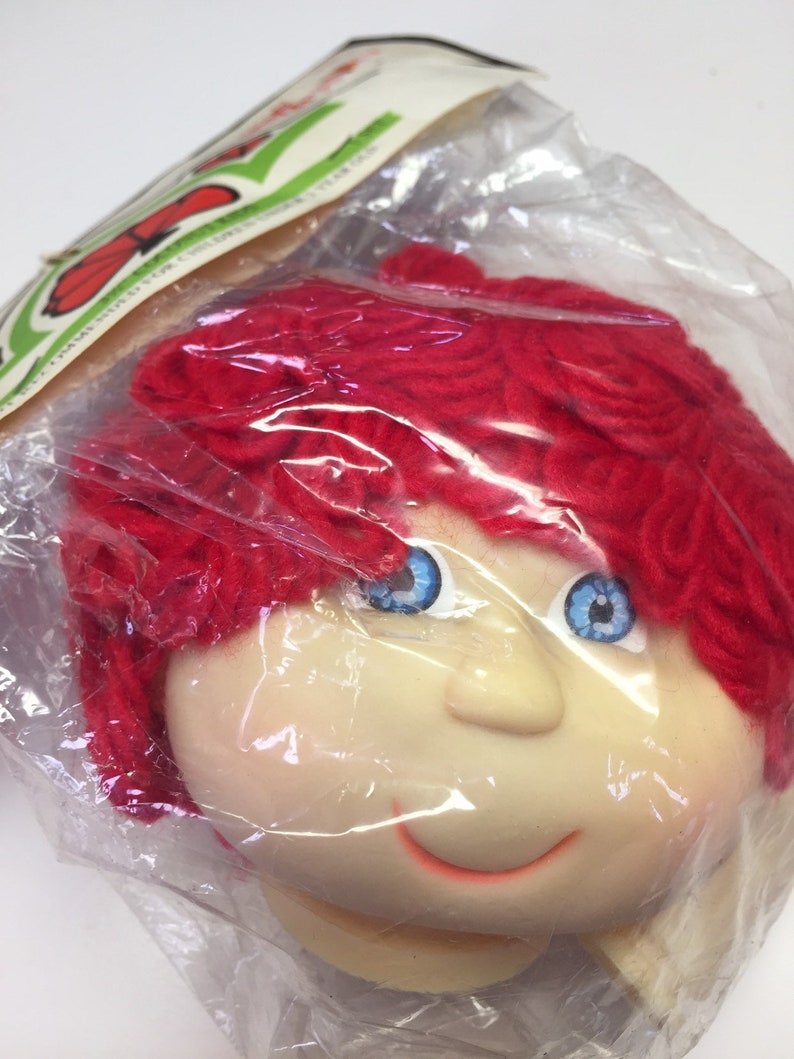 Darice 4 1//2/" Yarn Head Plastic Doll Head Red