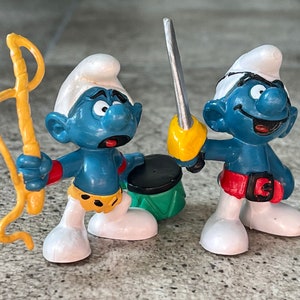 Vintage Plastic Peyo The Smurf Figures, Lion Tamer Smurf, Pirate Smurf, 1970&#39;s The Smurfs, Vintage Smurf Figure, 1970&#39;s Smurf Figure