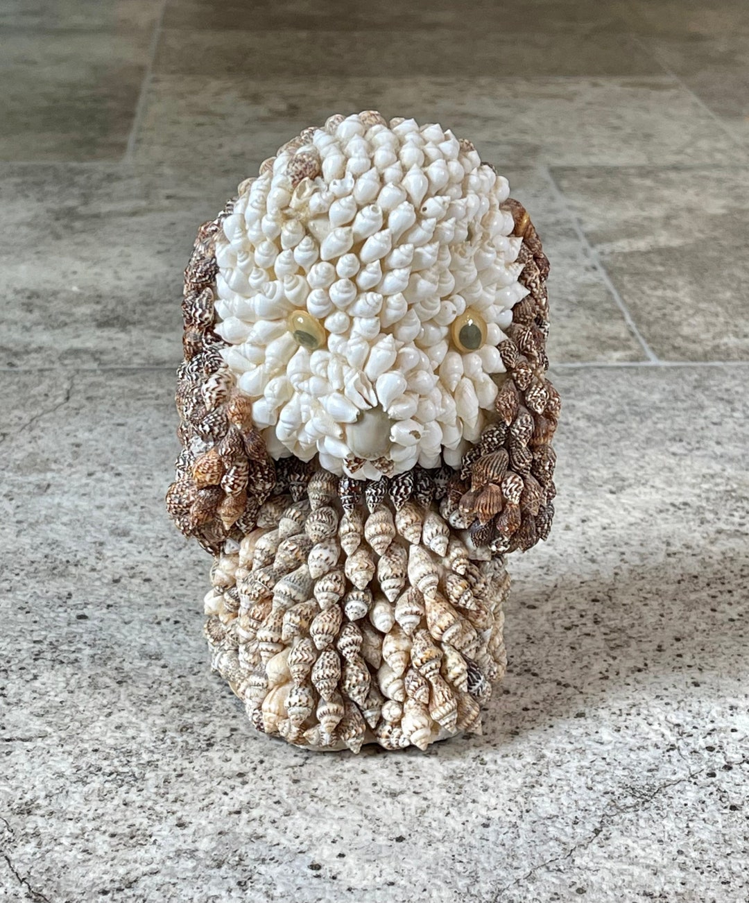 Vintage Seashell Covered Dog Figurine, Seashell Dog Figurine, Vintage ...