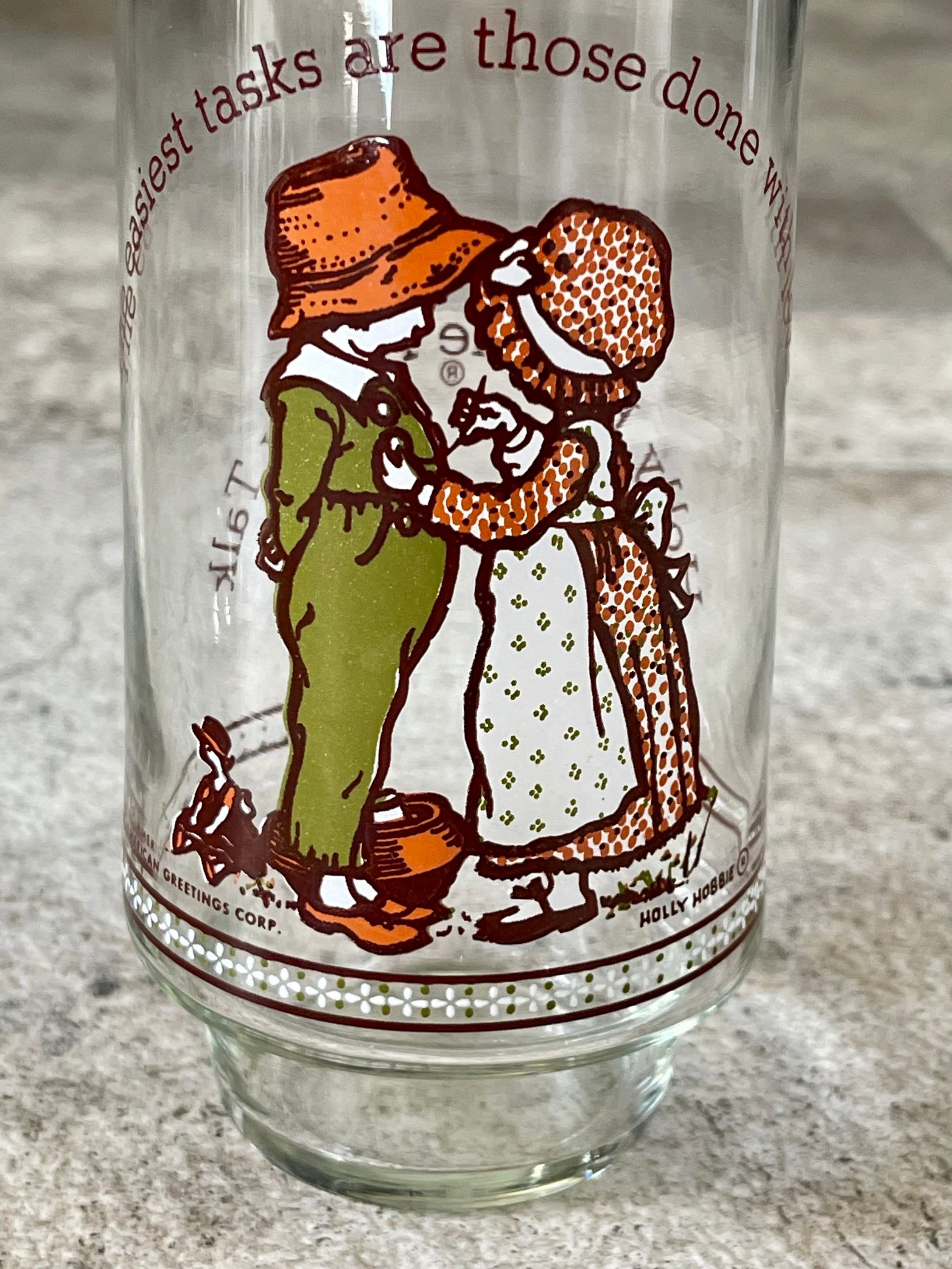 Vintage American Greetings Holly Hobbie Coca Cola Drinking Glass 