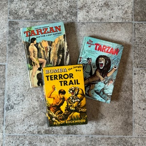 Bomba The Jungle Boy Terror Trail Book By Roy Rockwood, Tarzan The Lost Safari Book, The Return of Tarzan Book both by Edgar Rice Burroughs