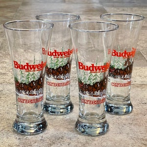 Vintage 1989 Anheuser Busch Inc. Budweiser Clydesdales Beer Glasses, Anheuser Busch Inc, 1980&#39;s Budweiser, Vintage Budweiser Beer Steins