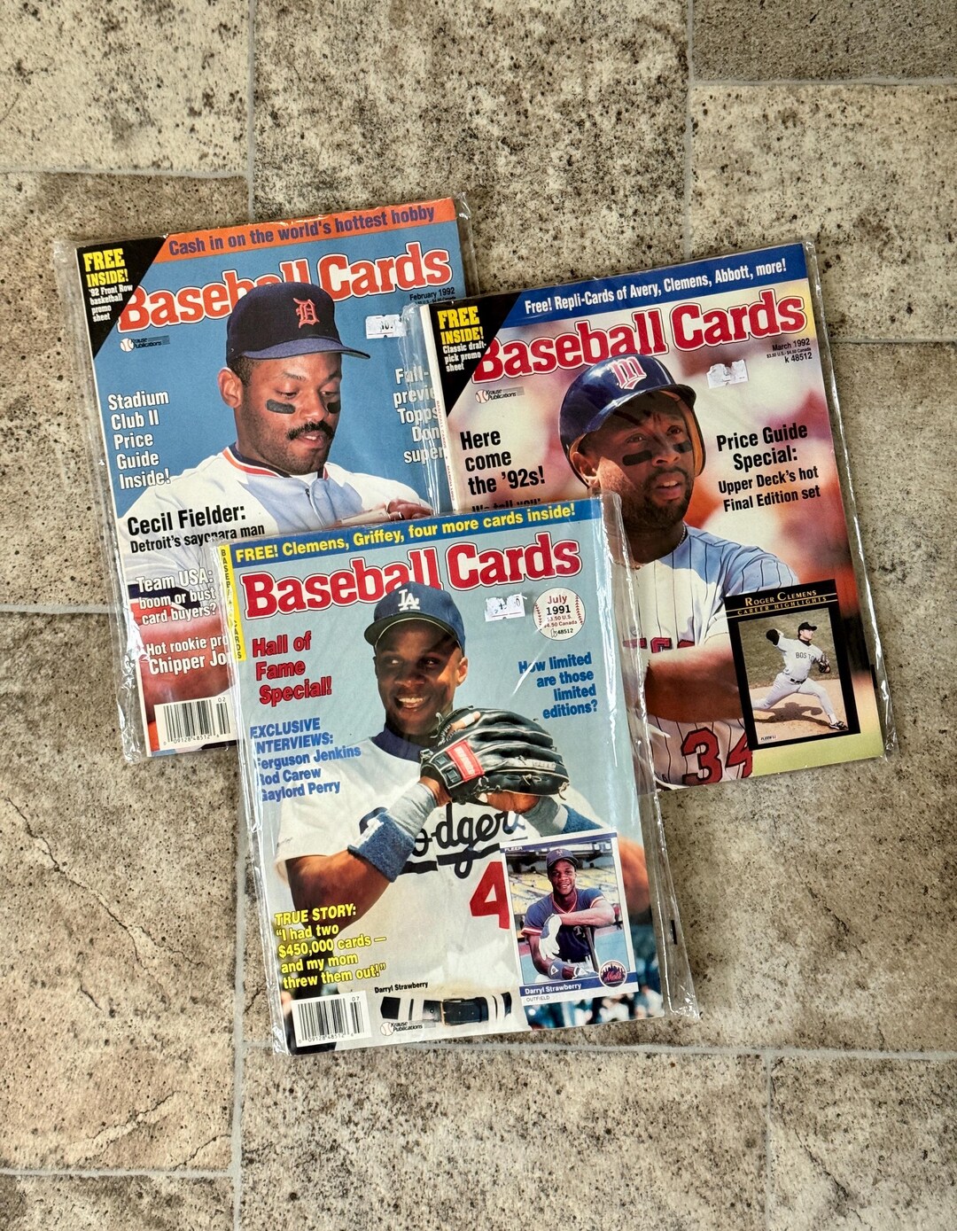 Lot of 3 Vintage Baseball Cards Magazines – 1991 & 1992 Sports ...