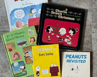 Vintage Charlie Brown & Snoopy Books by Charles M. Schulz, Peanuts Revisited, Peanuts Every Sunday, It's A Mystery Charlie Brown