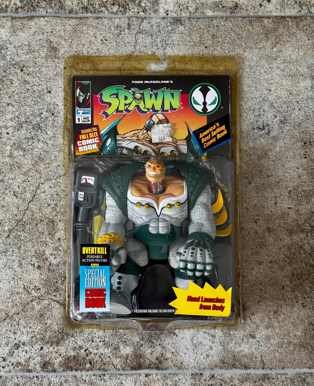 Vintage 1994 Todd Mcfarlane's Spawn Overkill Poseable Action Figure ...