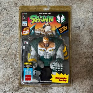 Vintage 1994 Todd McFarlane&#39;s Spawn Overkill Poseable Action Figure plus Special Edition Comic Book, Vintage Spawn Action Figures, Spawn Toy