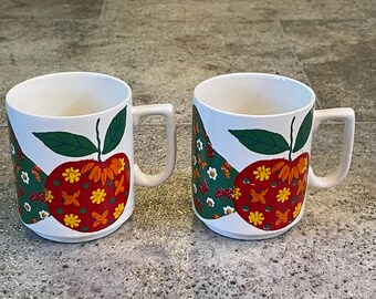 Vintage Fruit Covered Coffee Mugs, Fruit Coffee Mugs, Nectar Fruit Mugs, Vintage Fruit Mug, Old Mugs, Vintage Coffee Mug, Vintage Mugs