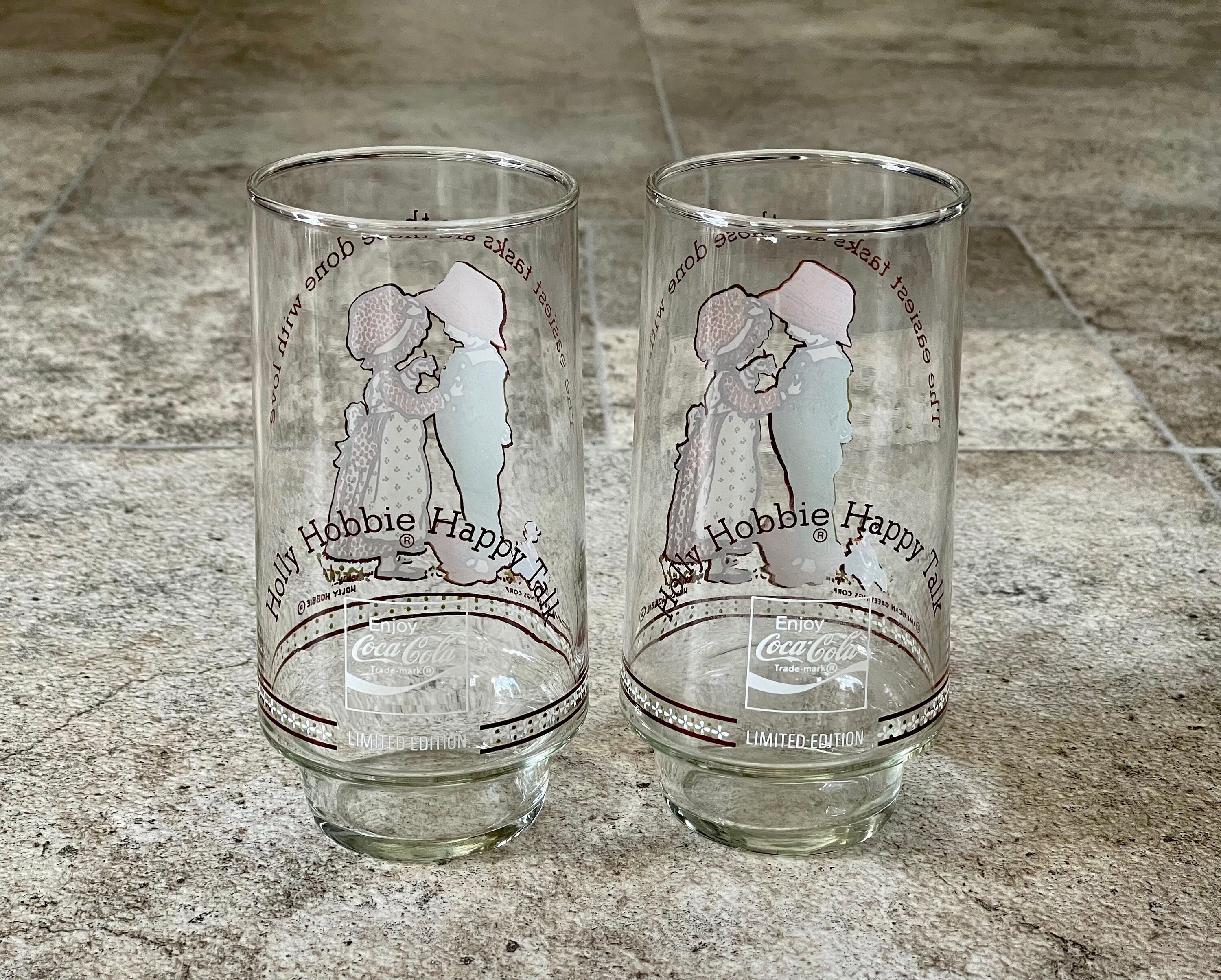 Vintage American Greetings Holly Hobbie Coca Cola Drinking Glass 