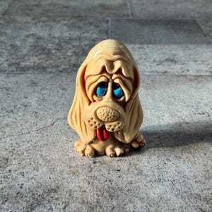 Sad Eye Dog Figurine - Etsy