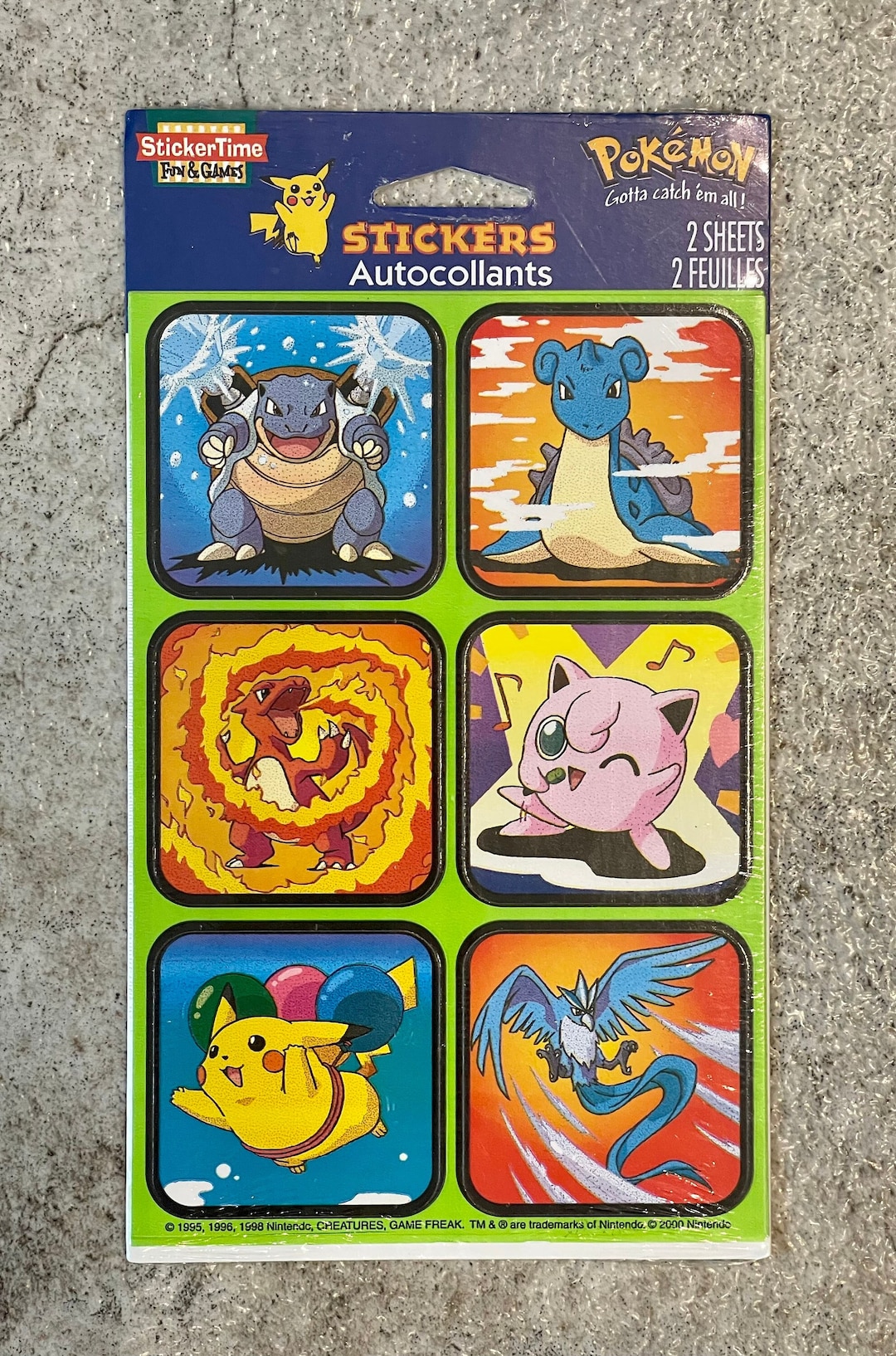Vintage 1998 Nintendo Pokemon Gotta Catch Em All! Stickers Vintage 1998 Nintendo Pokemon Gotta Catch Em All! Stickers