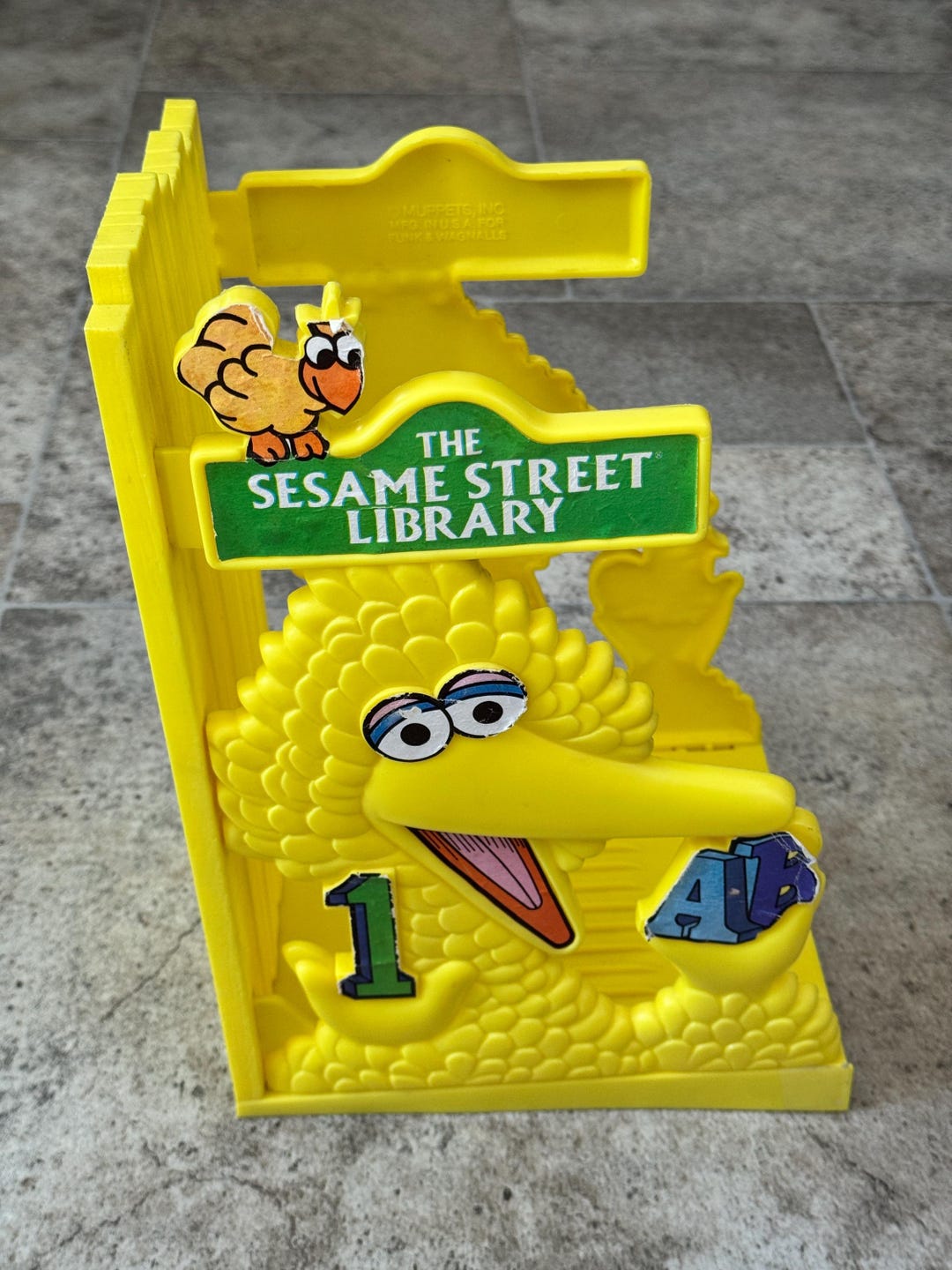 Muppet On Rack Vintage Sesame Street Library Big Bird Book Holder • Muppets Funk ...
