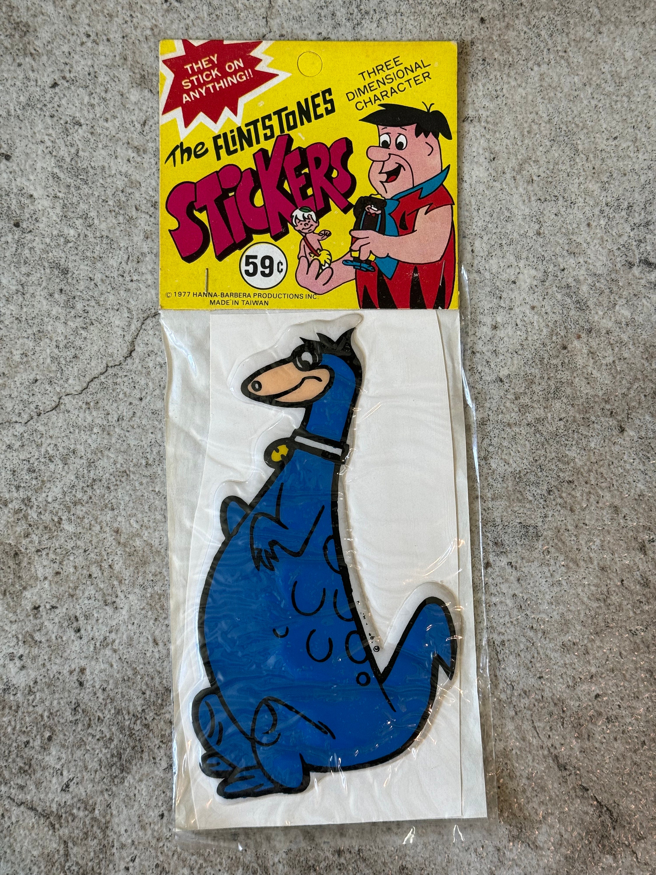 1970's the Flintstones Puffy Stickers by Hanna Barbera