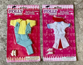 Vintage Polly Fashion Doll Clothes with Shoes | Unopened | Fits Barbie 11.5 Inch Dolls | Set of 2