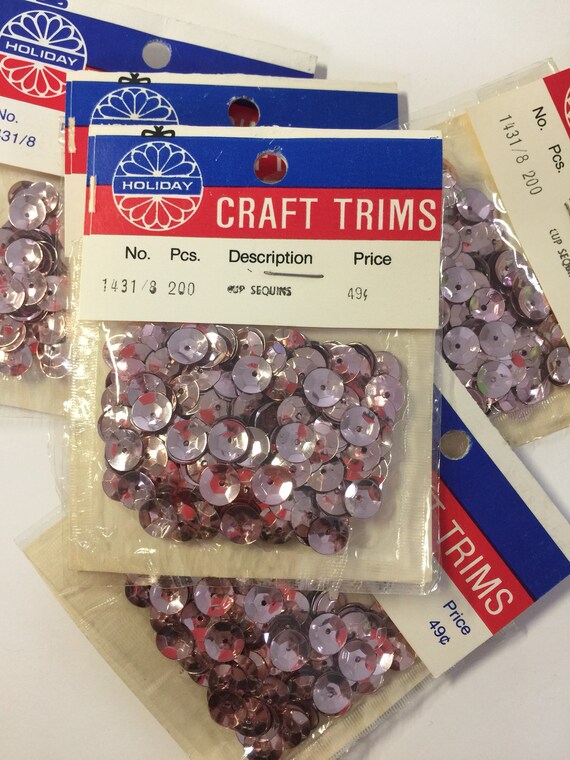 Sew Dress Sequins Craft Sequins Cupped Sequins Retro Sequins Faceted Sequins Craft Trims Sequins Vintage Sequins Packaged Sequins