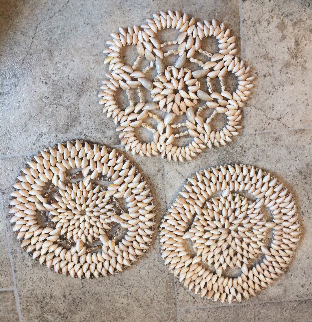 Vintage Shell Trivets, Shell Trivet, Old Hot Plates, Old Trivets, Retro ...