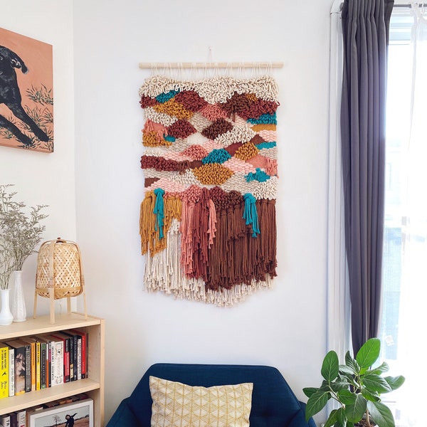 CLAY woven wall hanging, wall hanging, weaving, tapestry, woven wall art, wall art, wall decor