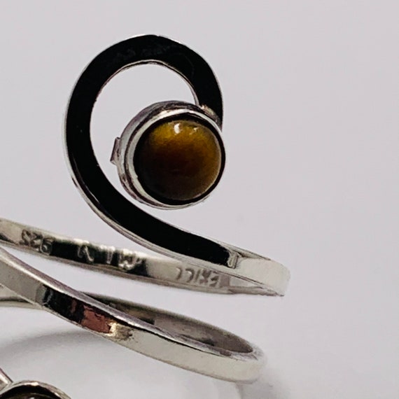 Vintage Sterling silver ring with Tiger Eye. - image 9