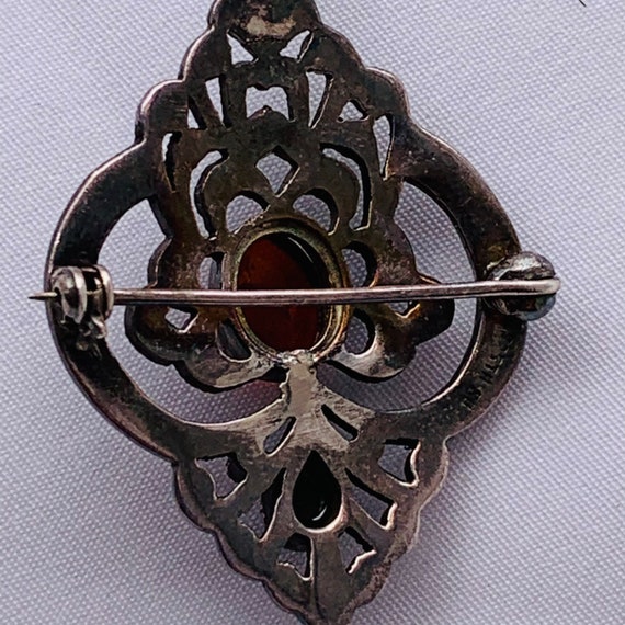 Victorian style Pendant and Brooch in sterling si… - image 5
