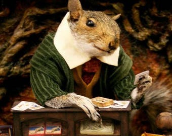 Squirrel Taxidermy in Victorian Toy Shop ~ London, Walter Potter style, oddities, curio, curiosities, goth, gothic, cottagecore