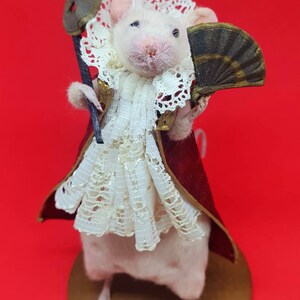 Masquerade Taxidermy mouse venetian mask, fan, Venice, oddities, curio, curiosities, Labyrinth, gothic, goth image 4