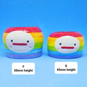 Rainbow pot people miniature planters, cute ceramics image 5