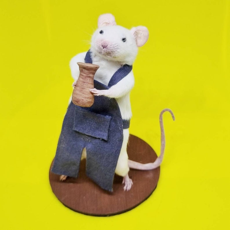 Ceramist pottery Taxidermy Mouse ceramics, pottery, turning, clay, oddities, curio, curiosities image 4