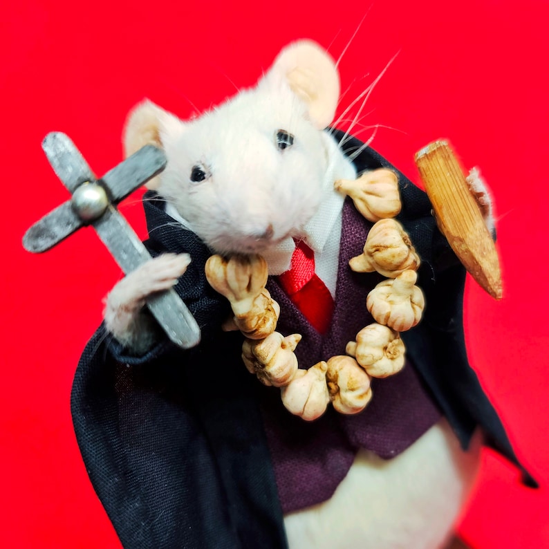 Vampire Hunter Van Helsing Taxidermy mouse Dracula, curiosities image 1