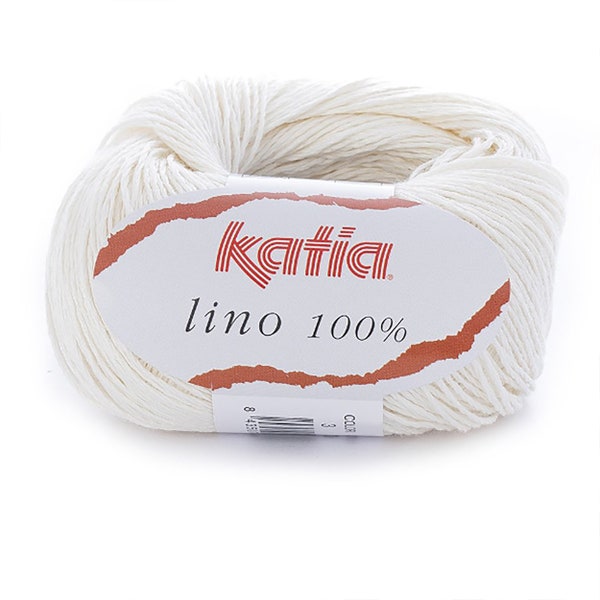 KATIA LINO 100% coklico lot de 4 pelotes de lin pur nombreux coloris