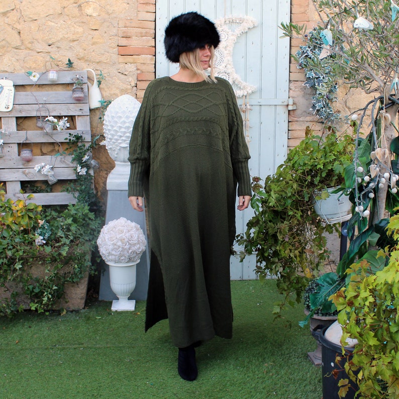 ROBE MAILLE MAXI Coklico Boho Oversize 48 50 52 54 56 58 60