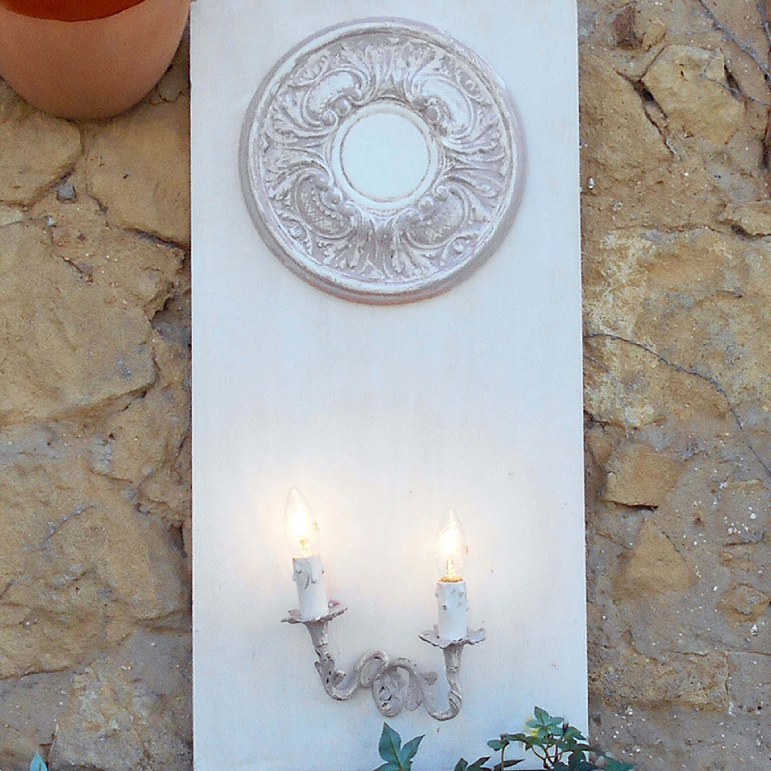 Tableau Mural Lumineux Atelier Coklico Shabby Chic Bois Recyclage Upcycling French Touch