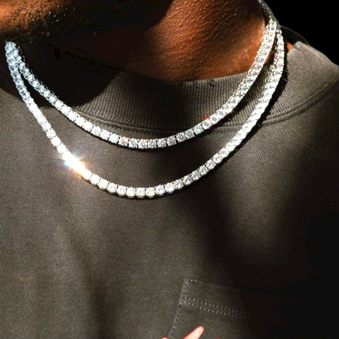 PV Tennis Chain Necklace Silver