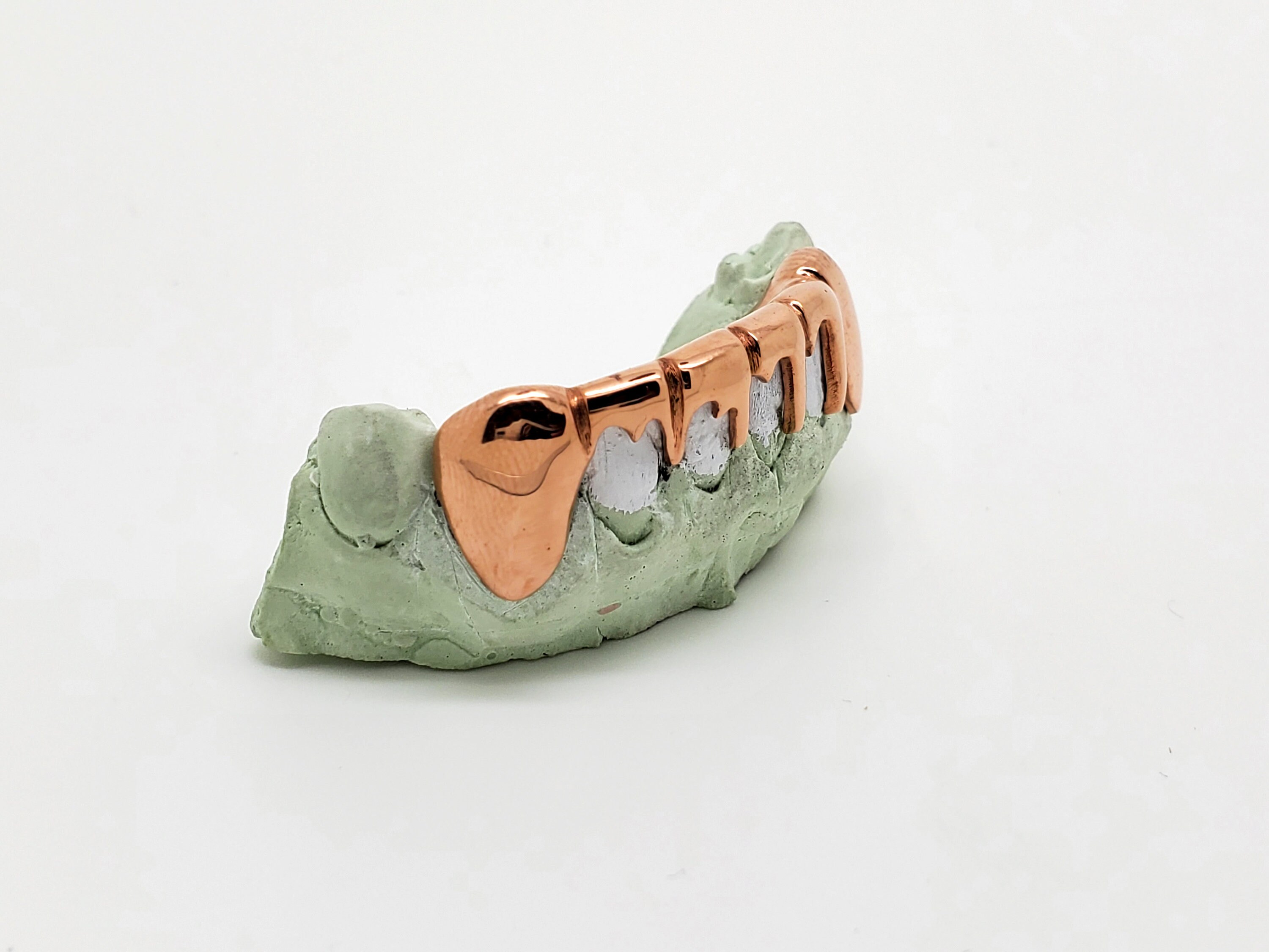 925 Solid Sterling Silver Drip Style Grillz - Silver, No Stone, Unbranded