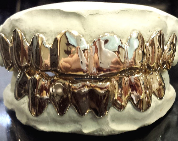 925 Sterling Silver Custom fit Grillz Plain Silver teeth REAL Grill Grillz.