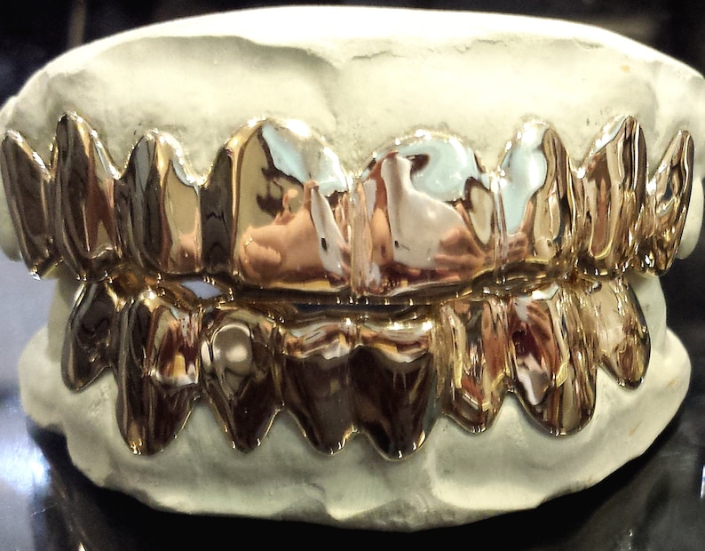 925 Sterling Silver Custom fit Grillz Plain Silver teeth REAL Grill Grillz. image 1